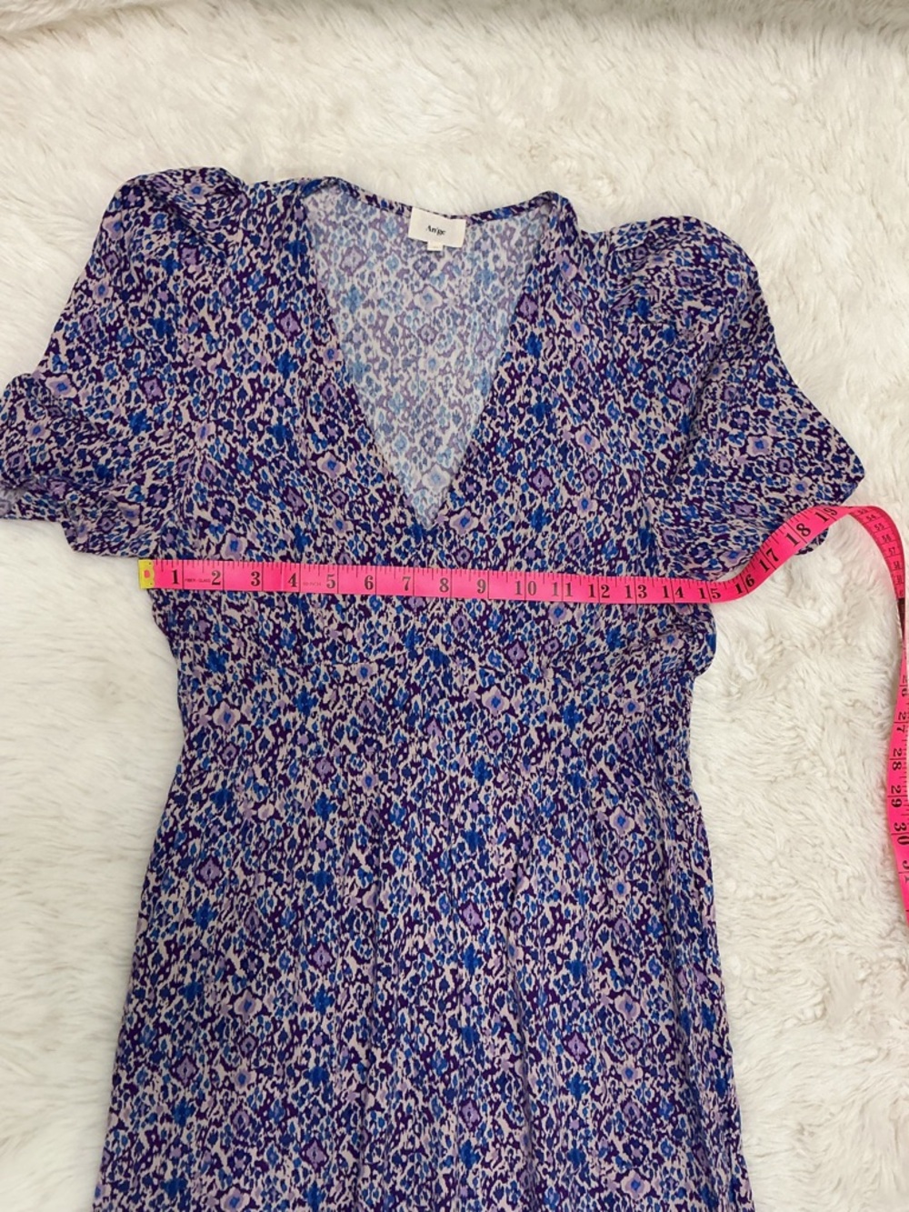 An’ge - Floral V-Neck Maxi Dress in Purple - Picture 5 of 10